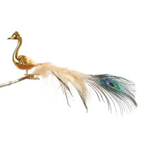 kleiner Halsvogel, gespritzt, mittl. + Pfauenfeder kleiner Halsvogel, gespritzt, mittl. + Pfauenfeder